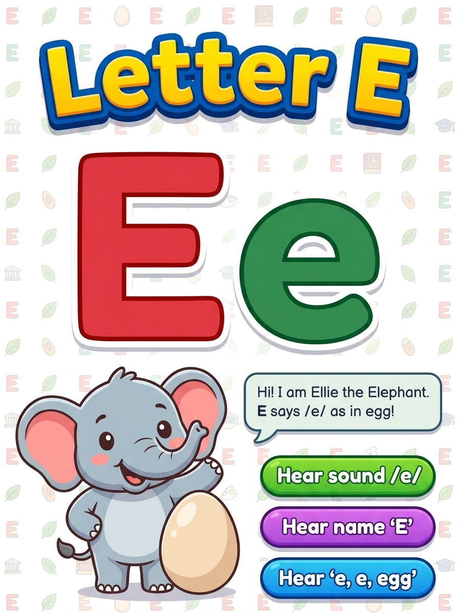 Letter E cover